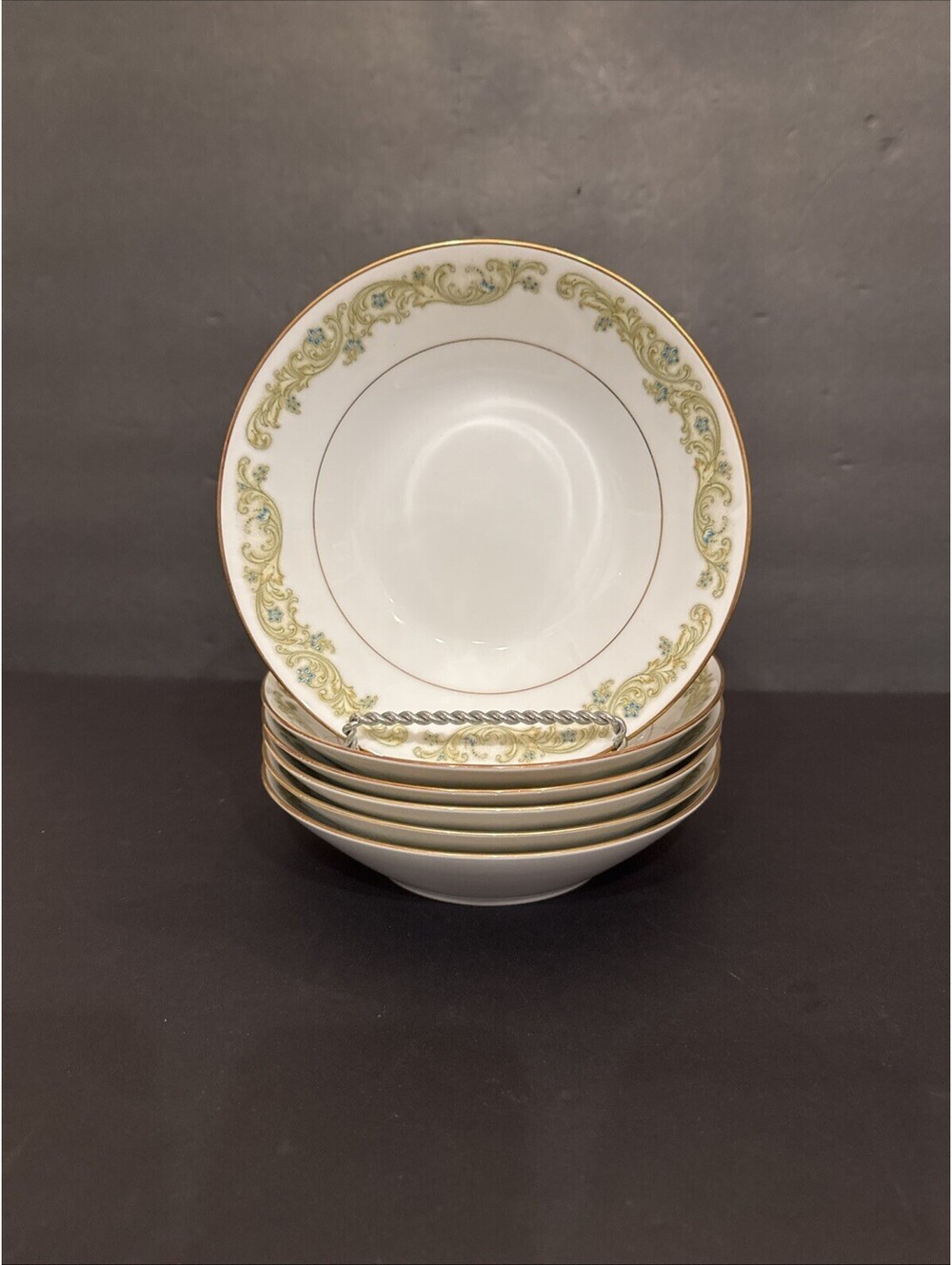 Vintage Contemporary By Noritake (6) Maytone Soup Bowls 7.5” Fine China